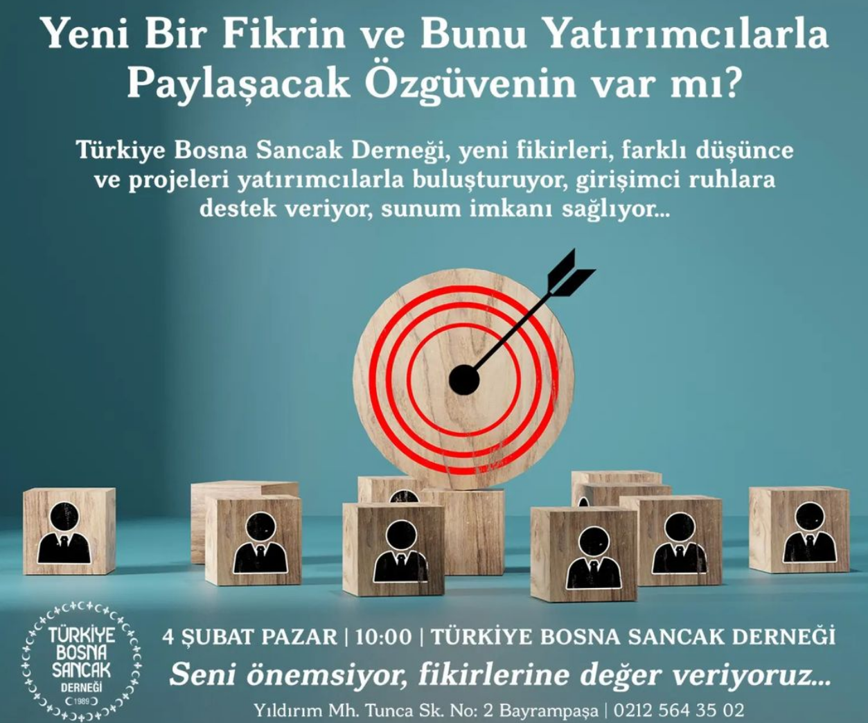 Türkiye Bosna Sancak Derneği olarak yeni fikir ve proje sahiplerini yatırımcılarla buluşturuyoruz