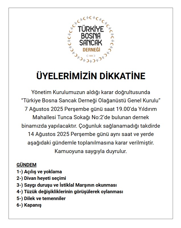 Üyelerimizin Dikkatine